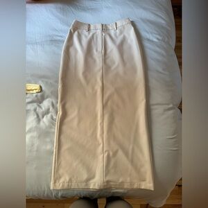 Reformation Cream Maxi Skirt